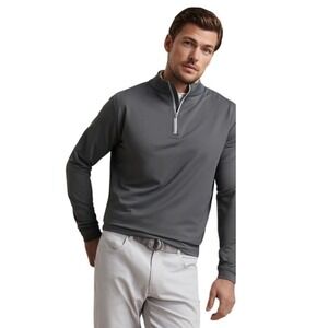 PETER MILLAR PERTH PERFORMANCE QUARTER ZIP, Iron Gray, Size XXL
